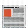Icon representing a press release in a newspaper