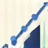 Icon representing a chart showing growth or results